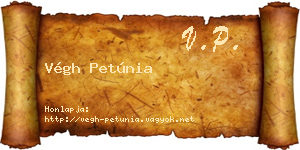 Végh Petúnia névjegykártya